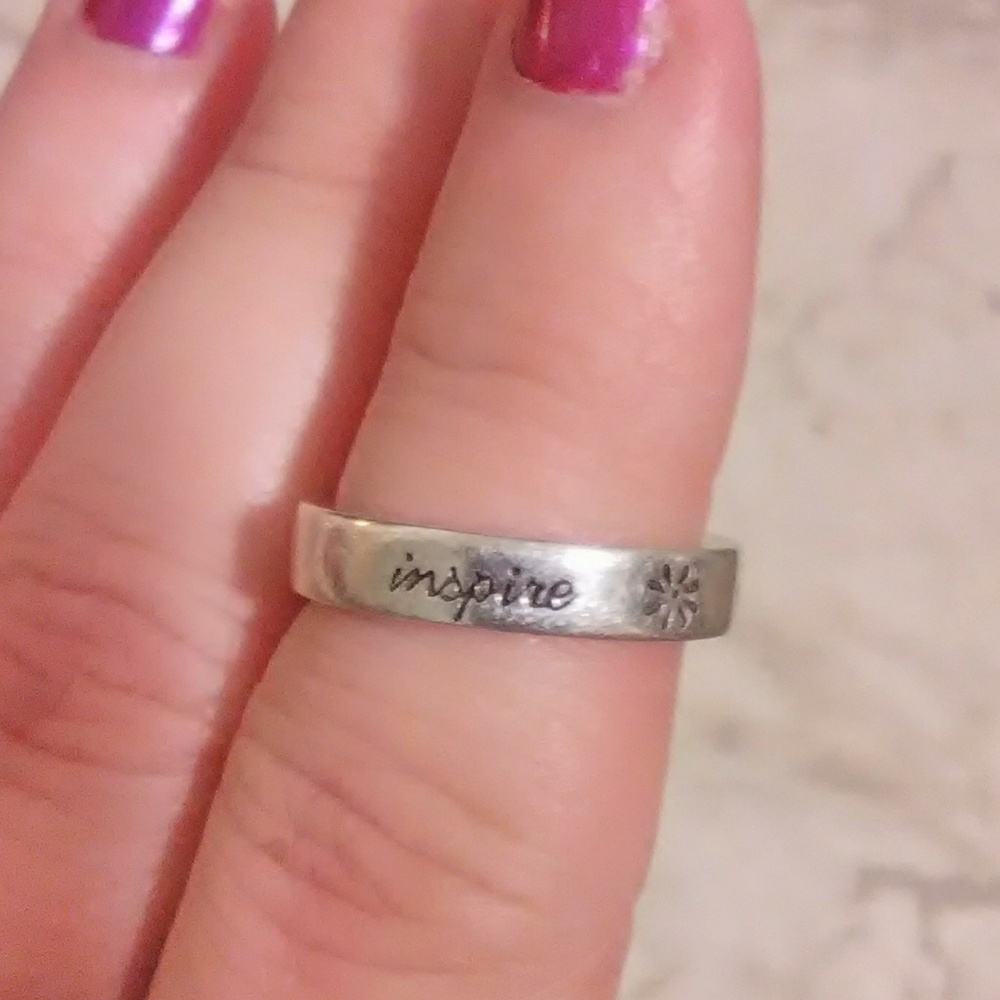 Inspirational sterling ring